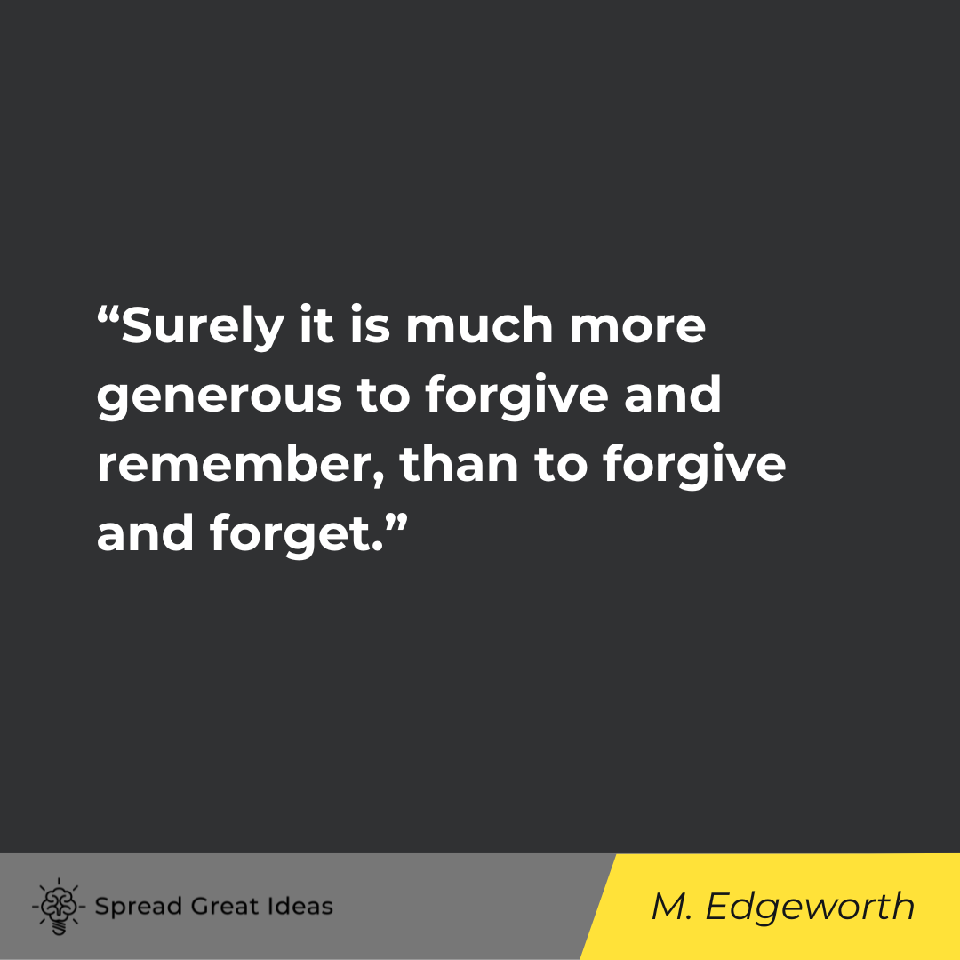 Maria Edgeworth on Forgiveness Quotes