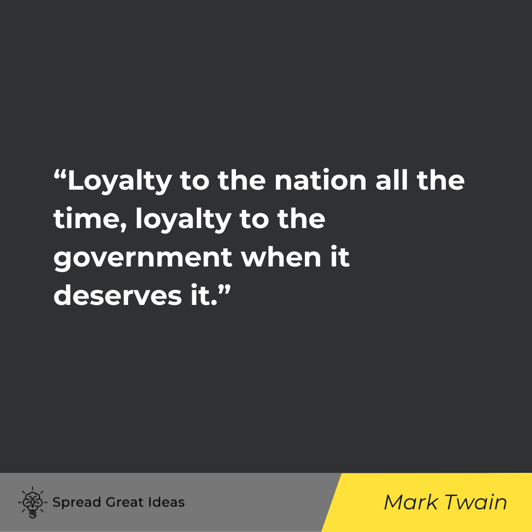 Mark Twain on Loyalty Quotes