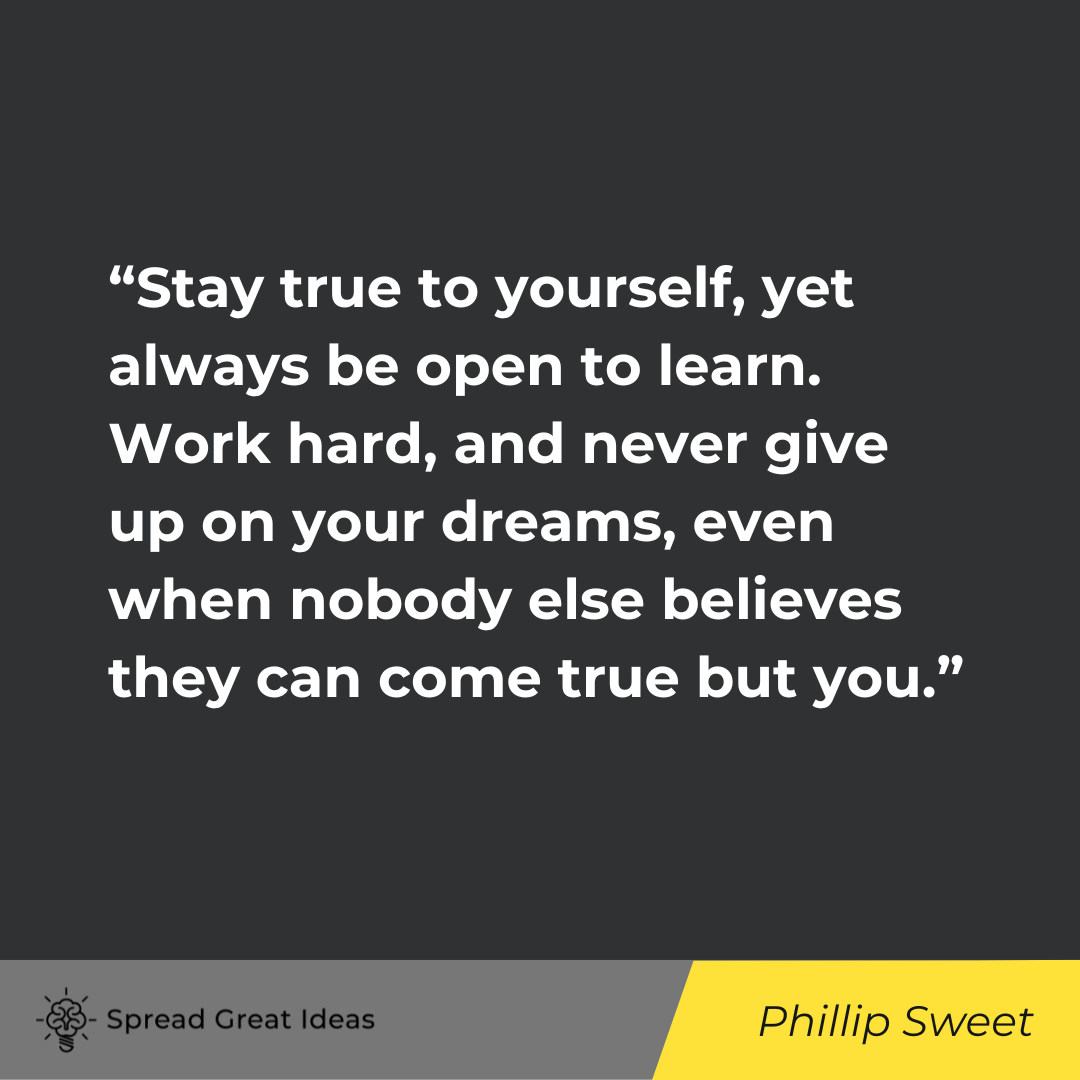 Phillip Sweet Quote on Stay In Your Lane