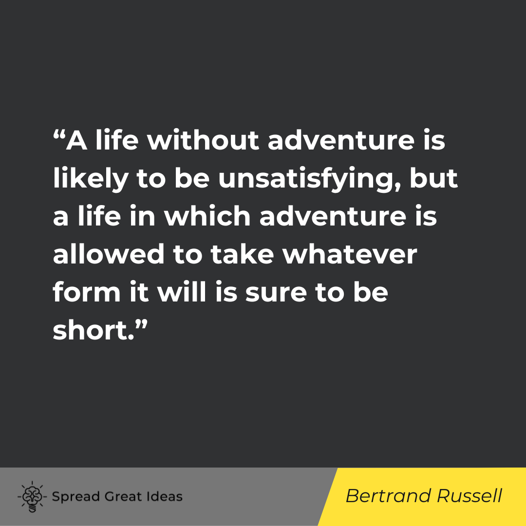 Bertrand Russell on Adventure Quotes