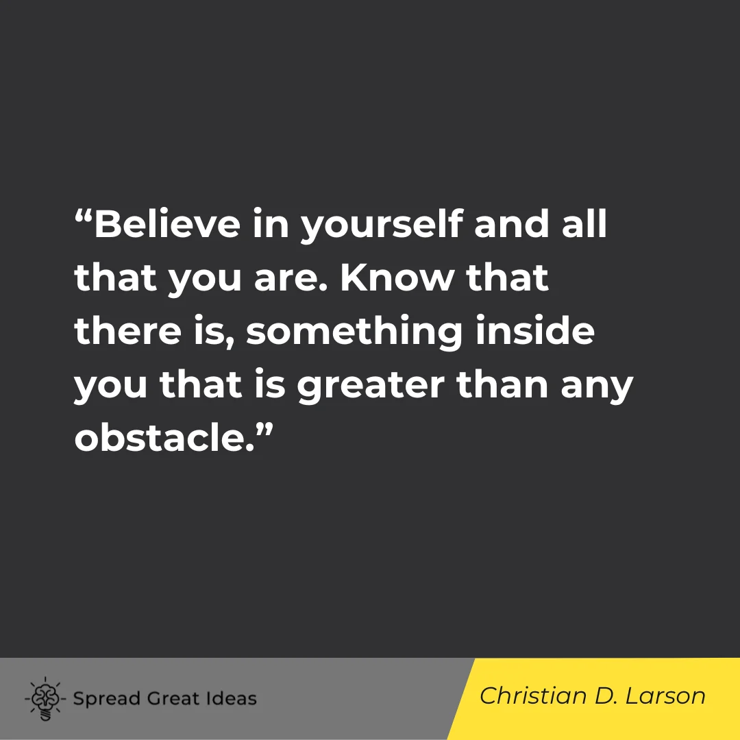Christian D. Larson on Feeling Defeated Quotes