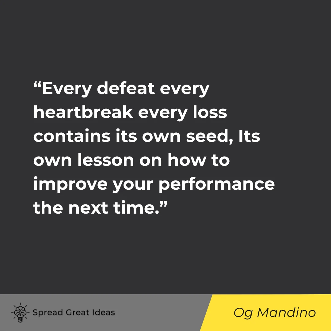 Og Mandino on Feeling Defeated Quotes