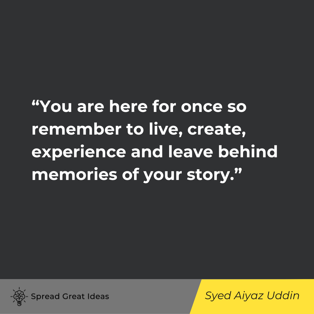 Syed Aiyaz Uddin on affirmation quotes