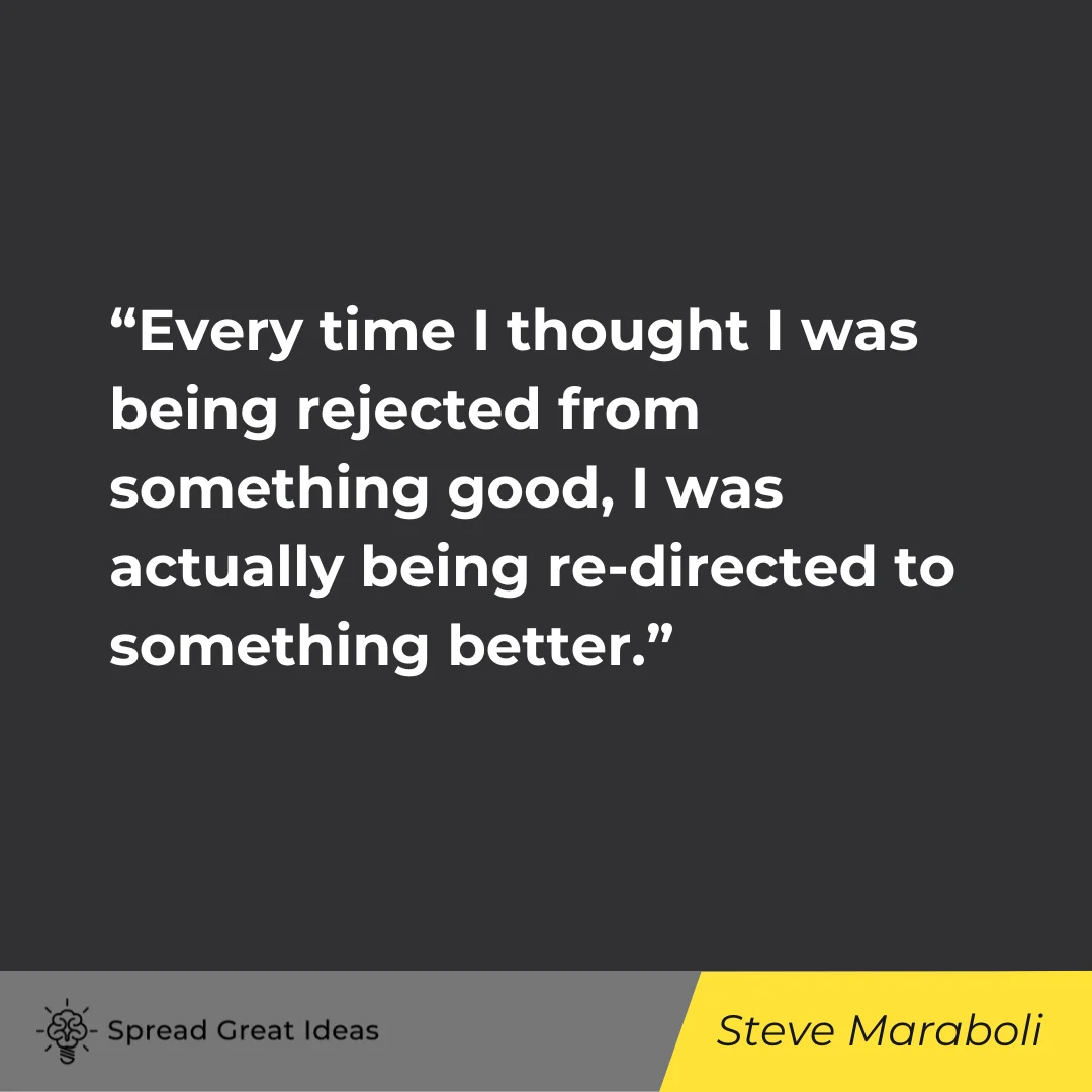 Steve Maraboli on Rejection Quotes