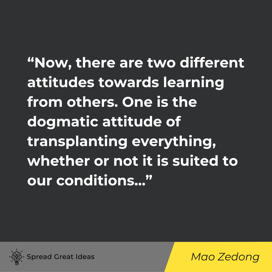 Mao Zedong on Learning From Others Quotes