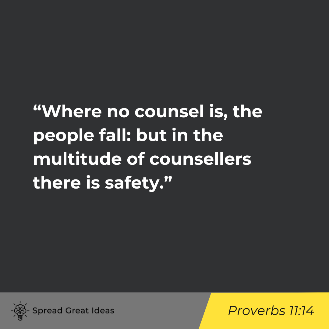 Proverbs 11:14 on Community Quotes