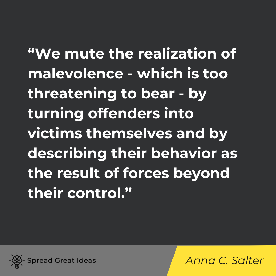 Anna C. Salter on Human Nature Quotes