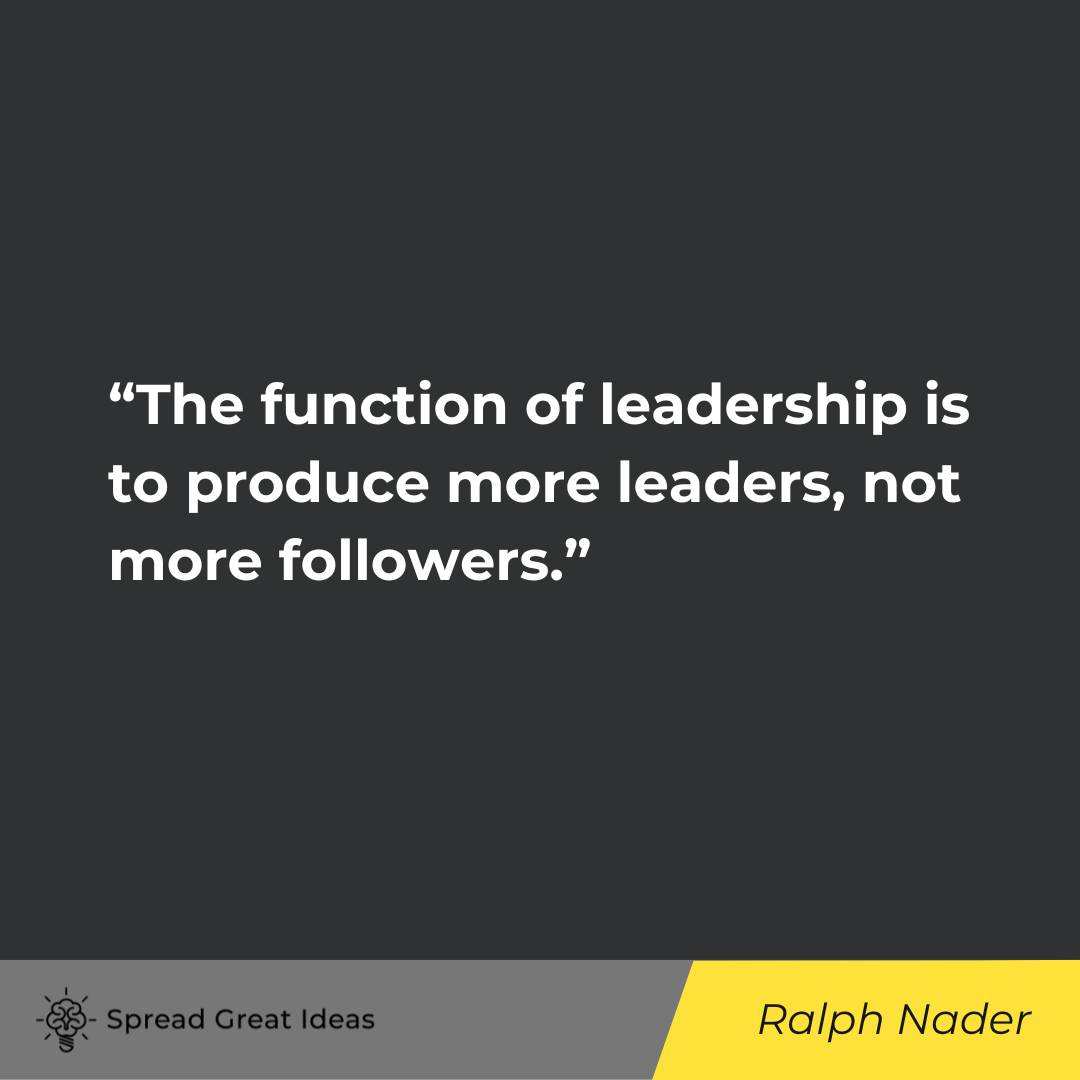 Ralph Nader on Leadership Quotes