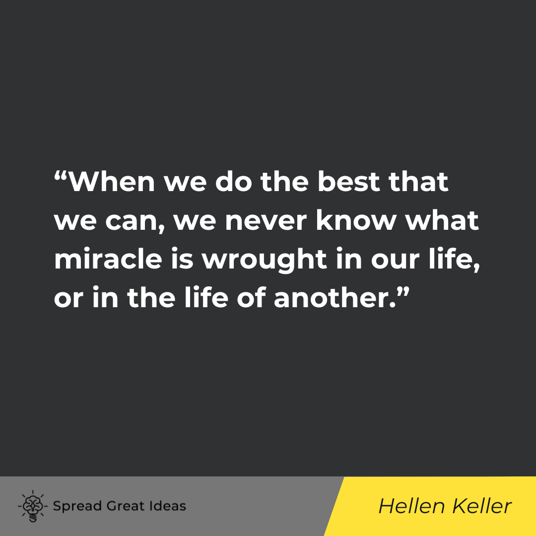 Hellen Keller on Doing Your Best Quotes