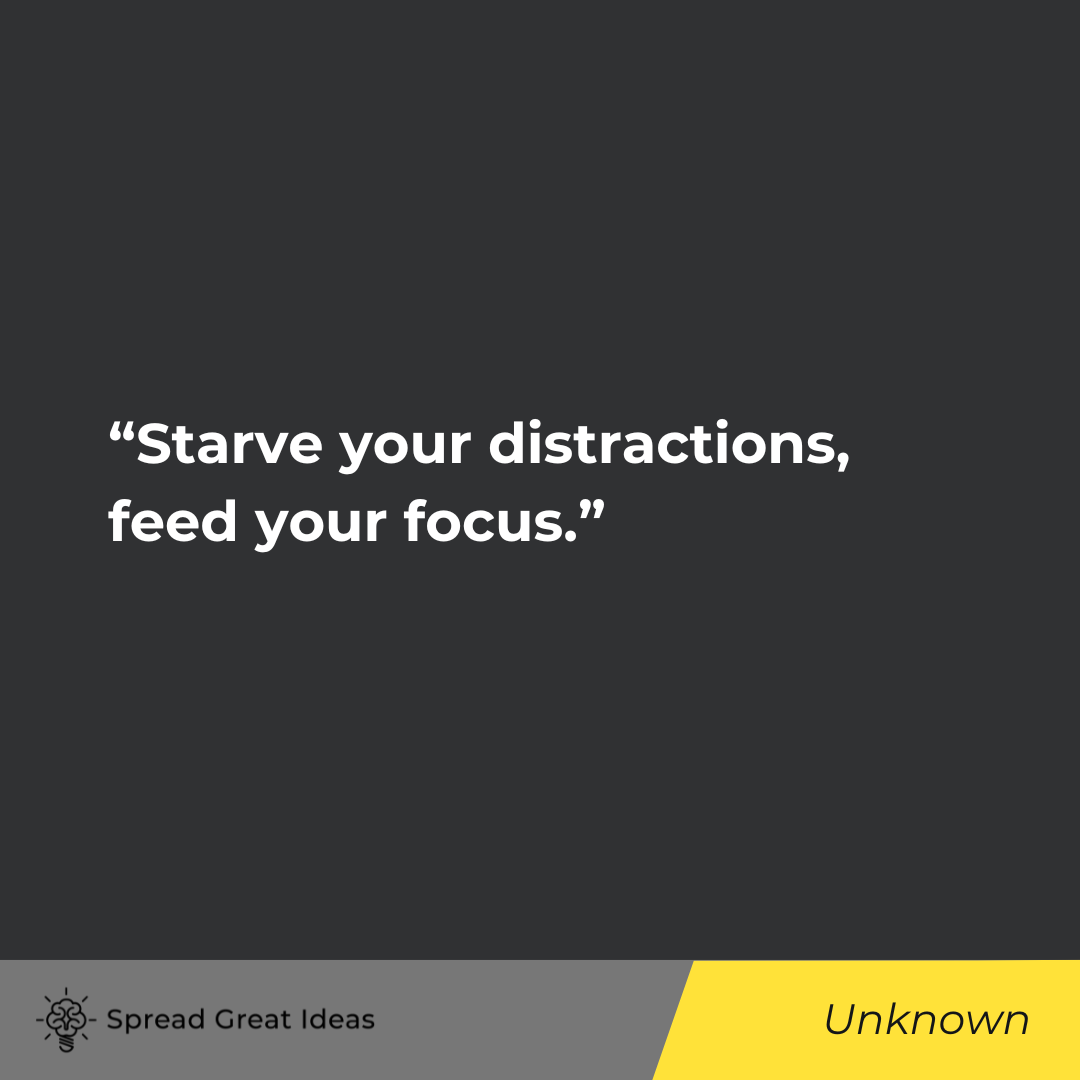 Unknown on Focus Quotes