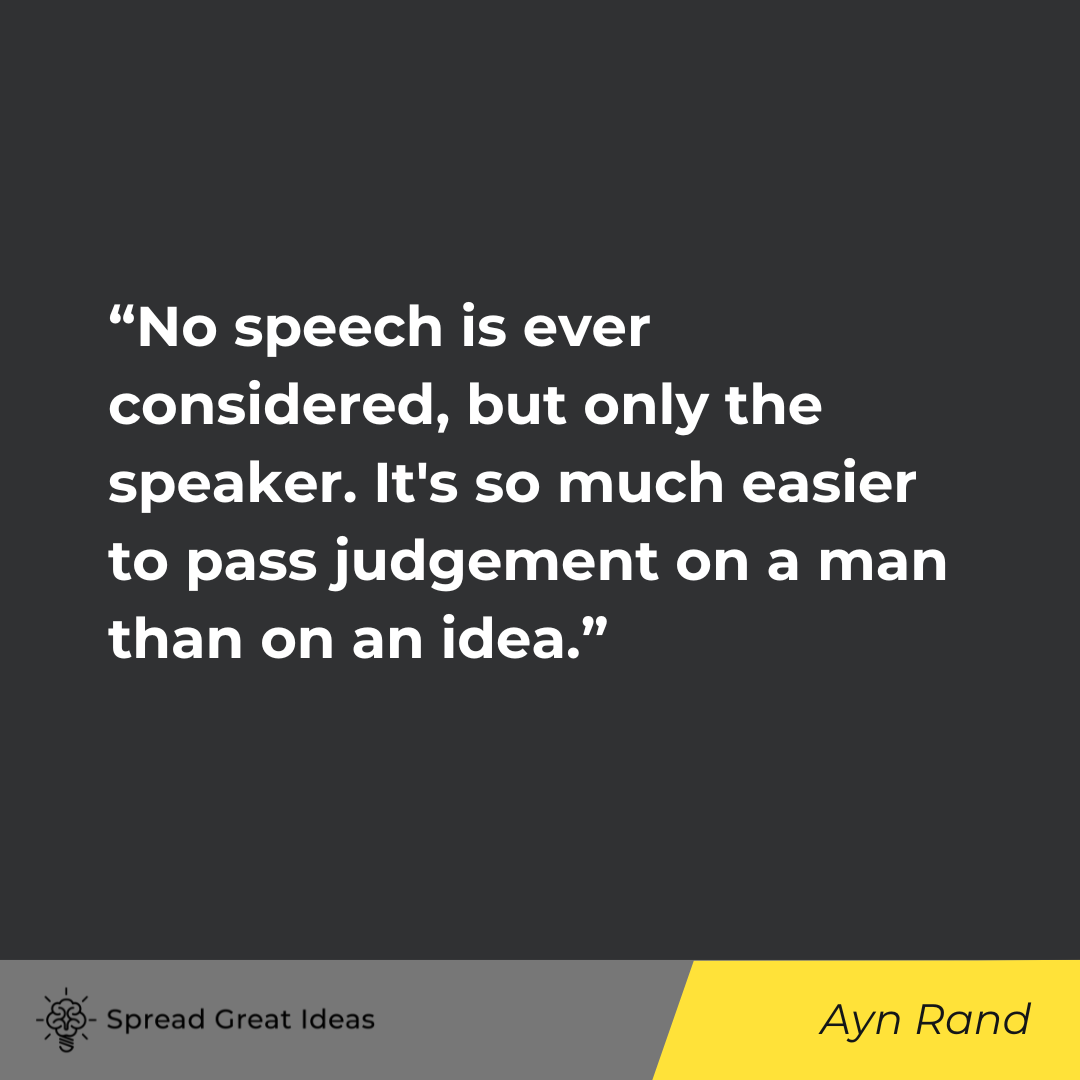 Ayn Rand on Speech Quotes