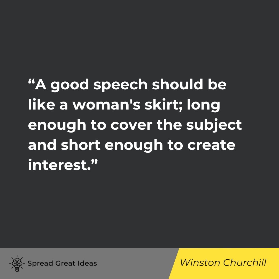 Winston Churchill on Speech Quotes