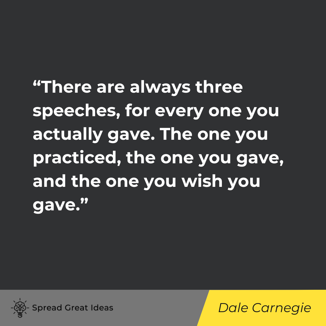 Dale Carnegie on Speech Quotes