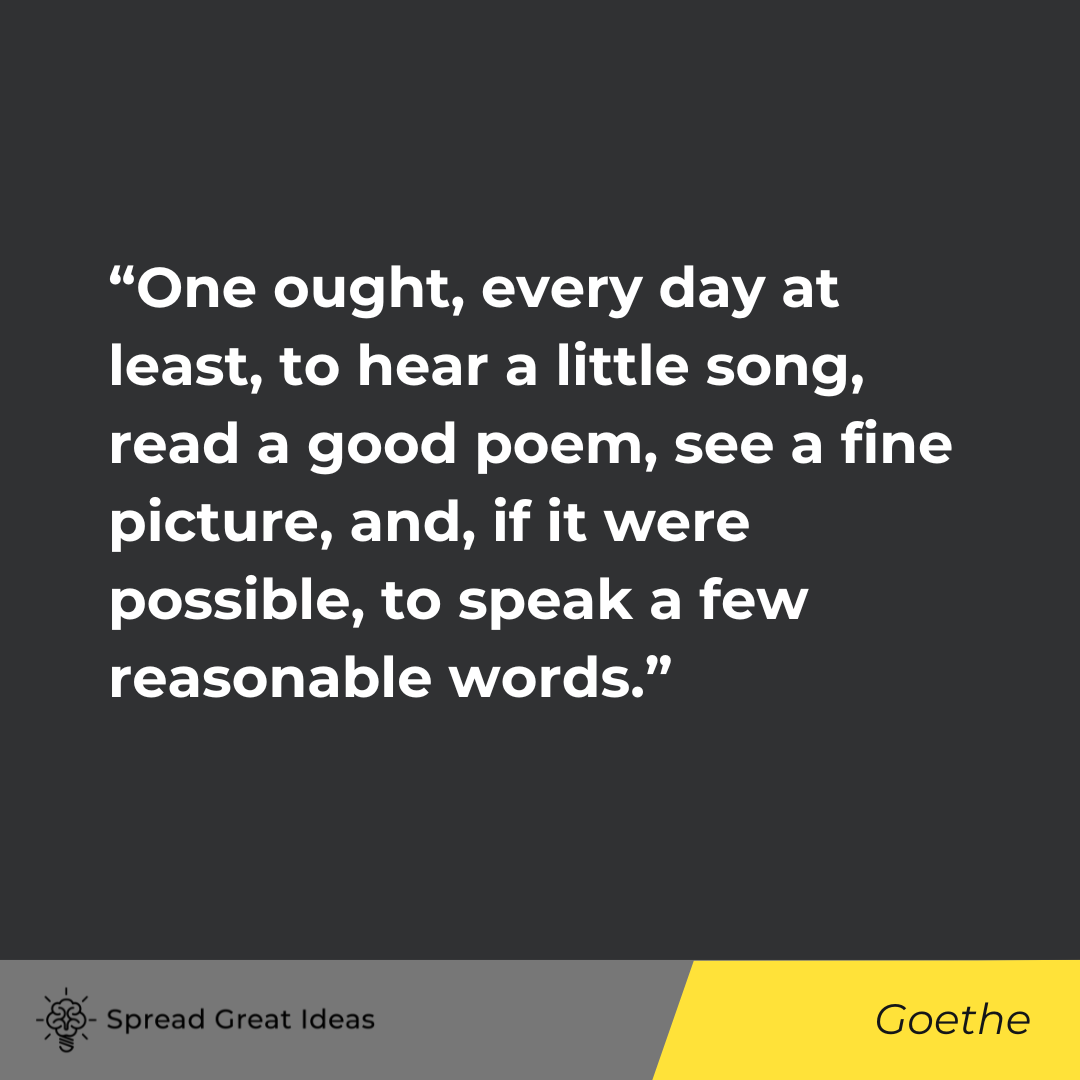 Goethe on Speech Quote