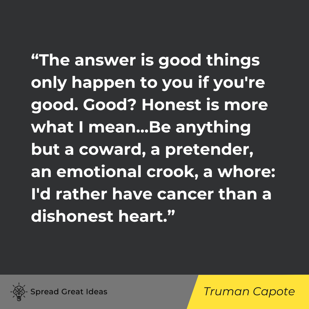 Truman Capote on Honesty Quotes