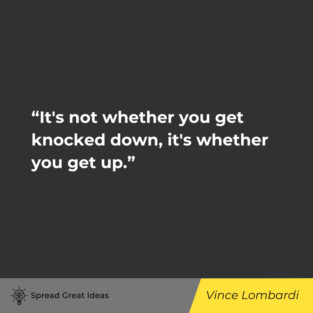 Vince Lombardi on Resilience Quotes