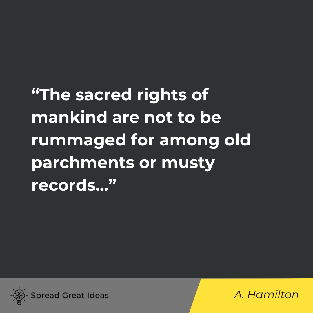Alexander Hamilton on Human Nature Quotes