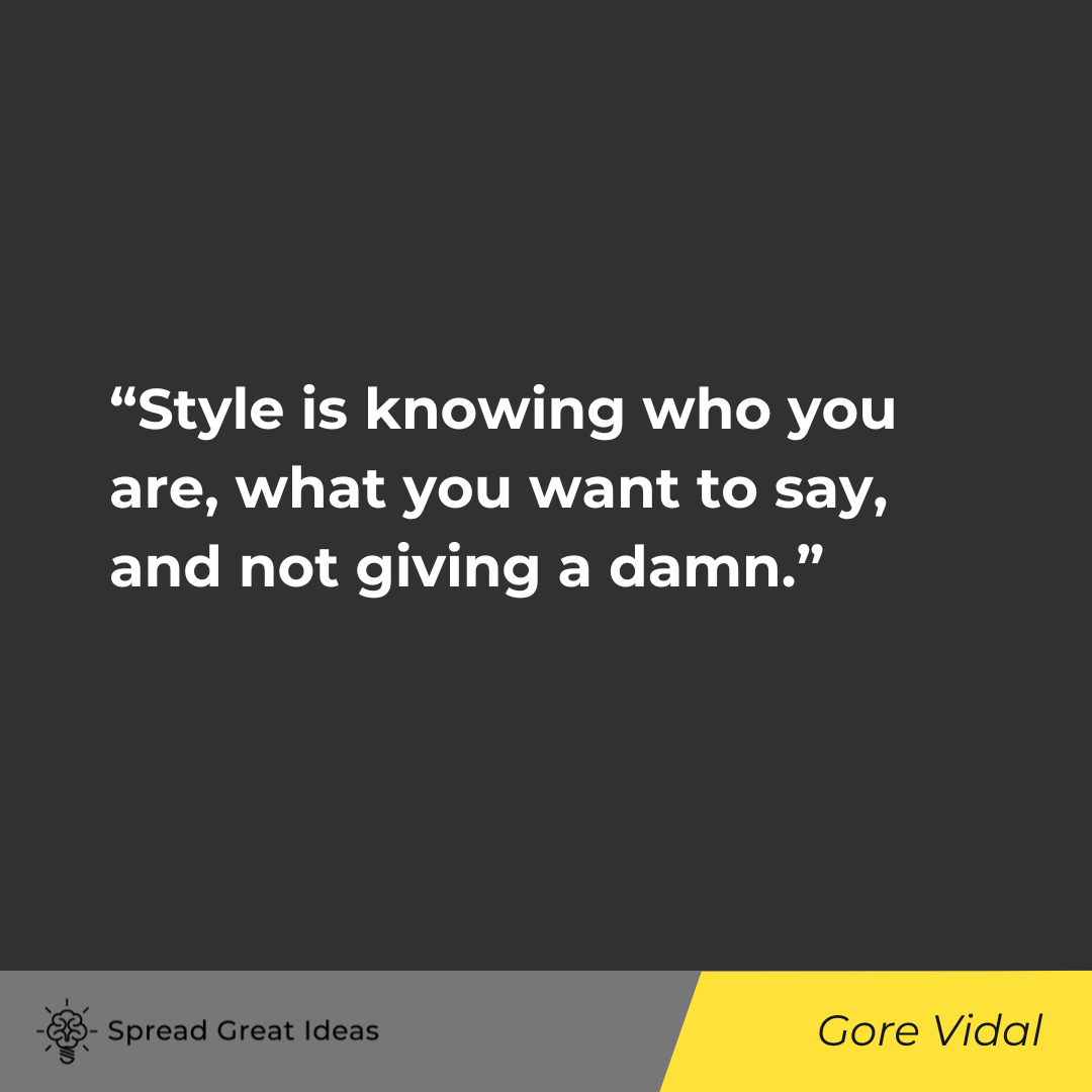 Gore Vidal on Style Quotes