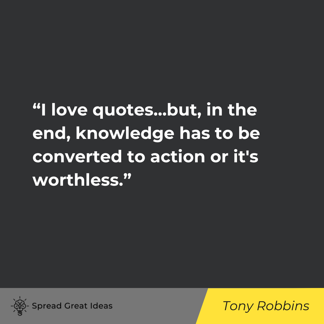 Tony Robbins on Taking Action Quotes