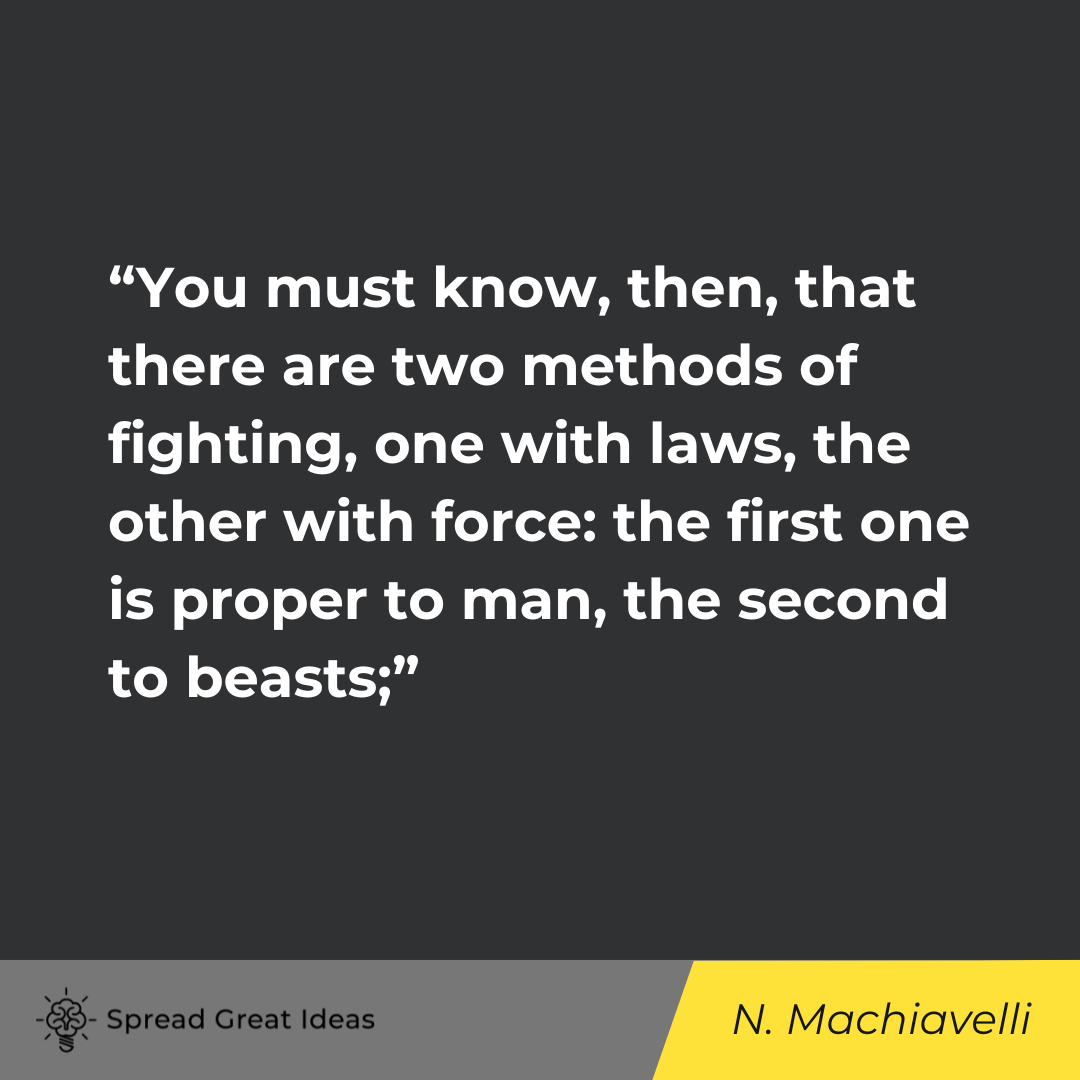 Niccoló Machiavelli on Use of Force Quotes