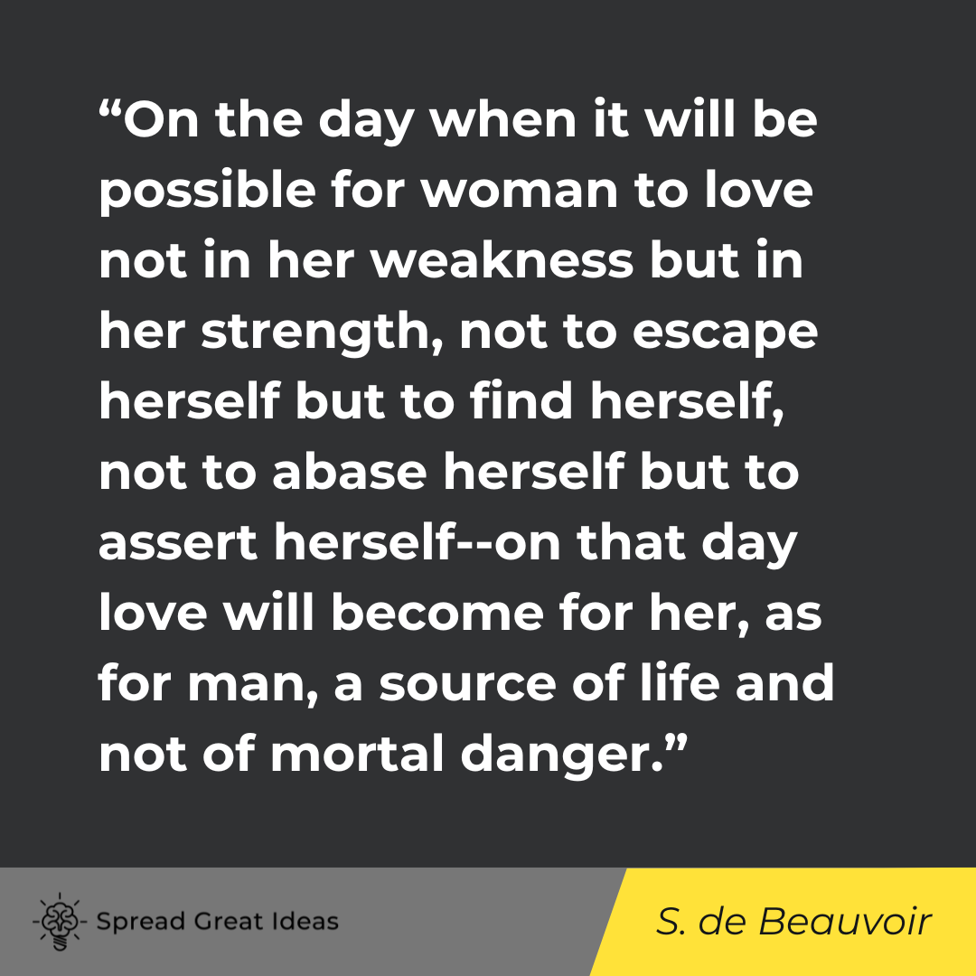 Simone de Beauvoir on Women & Men Quotes