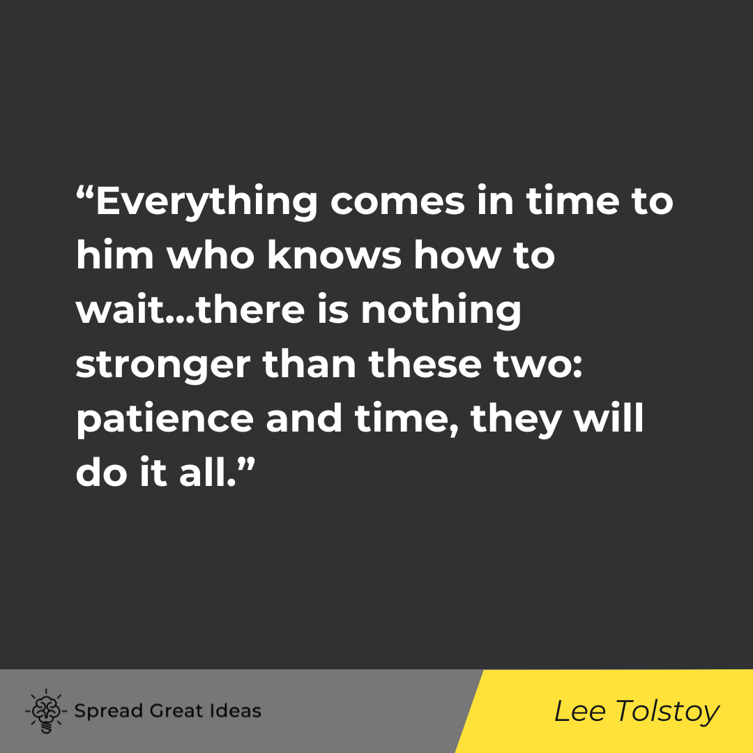 Lee Tolstoy on Patience Quotes