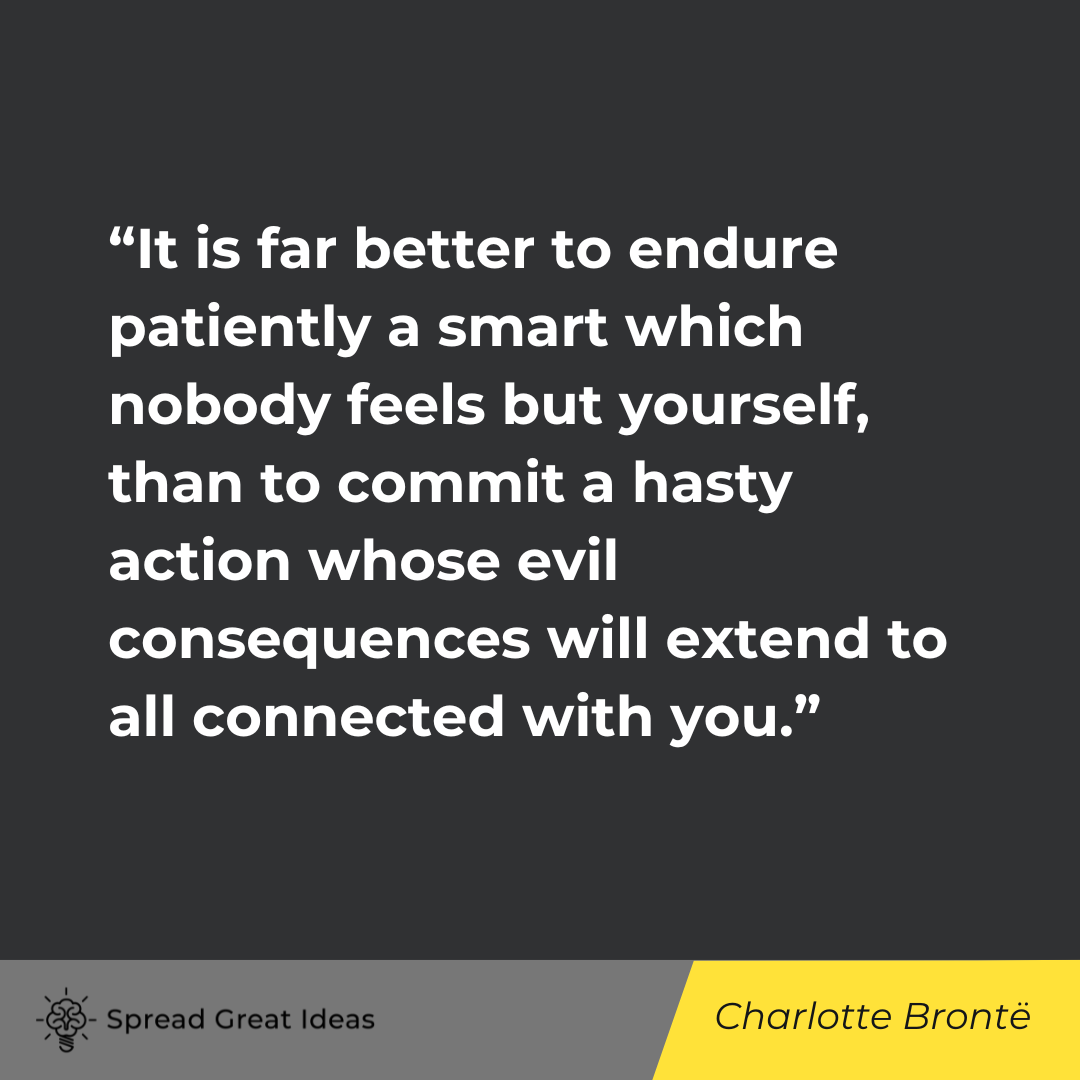 Charlotte Brontë on Patience Quotes