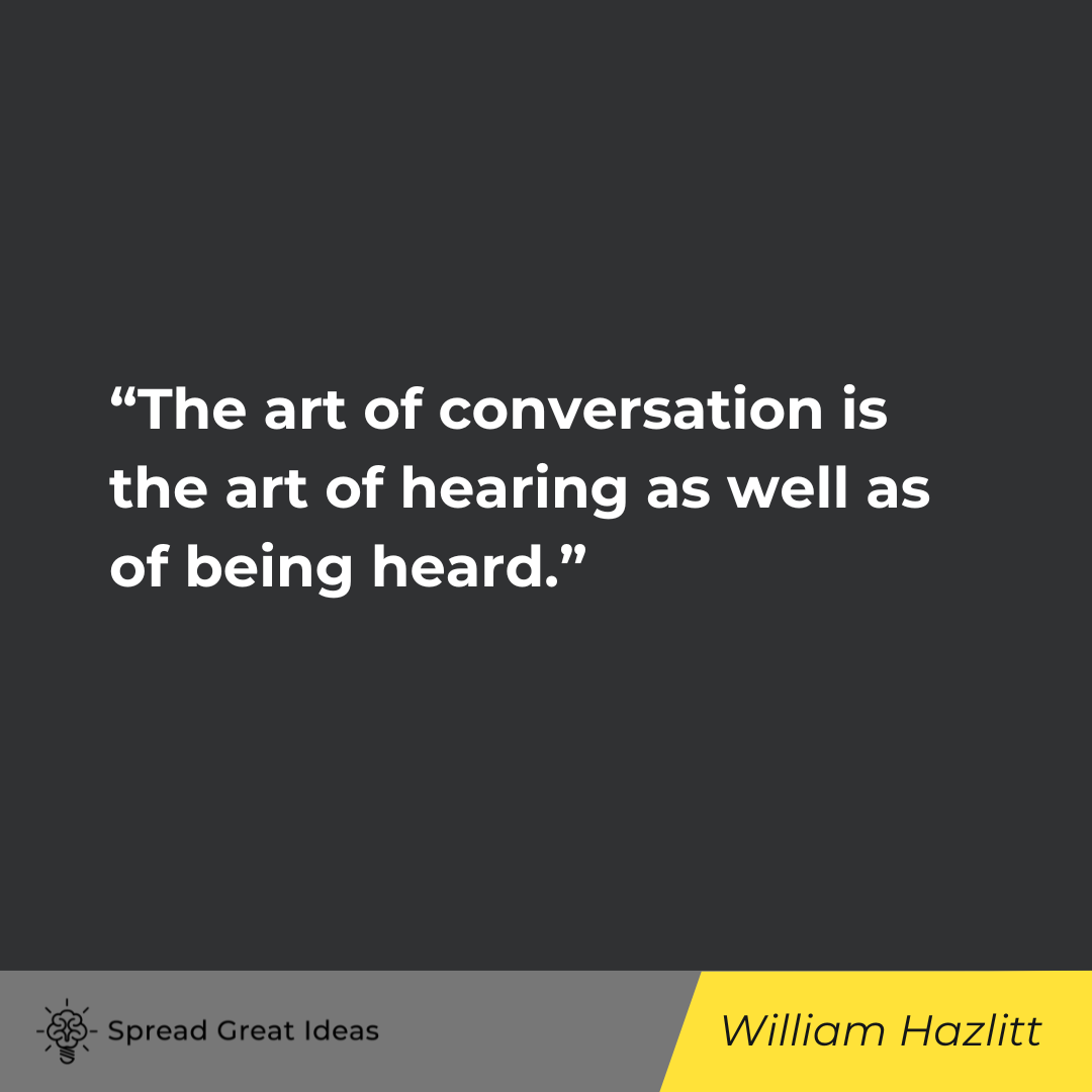William Hazlitt on Communication Quotes