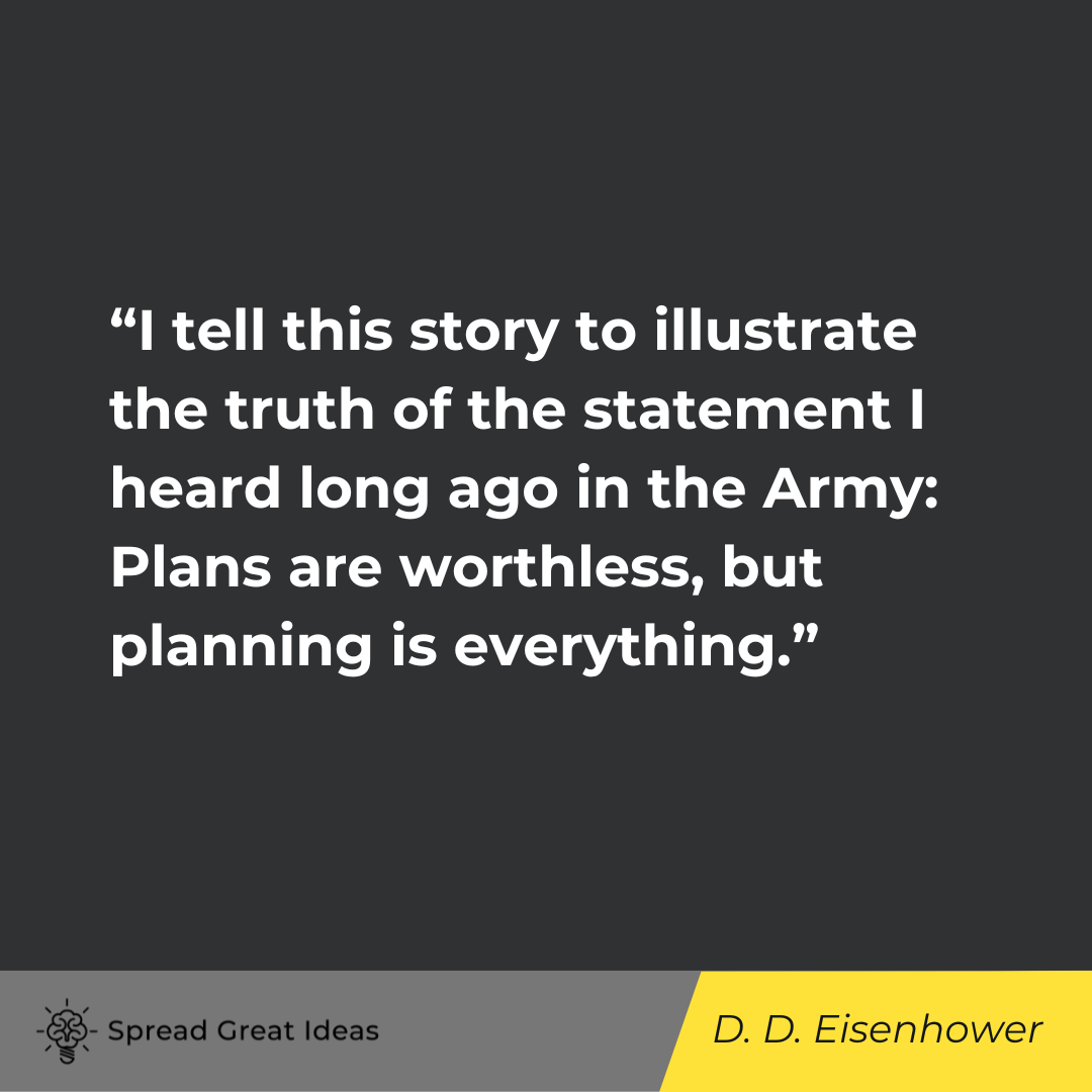 Dwight D. Eisenhower on Planning Quotes: