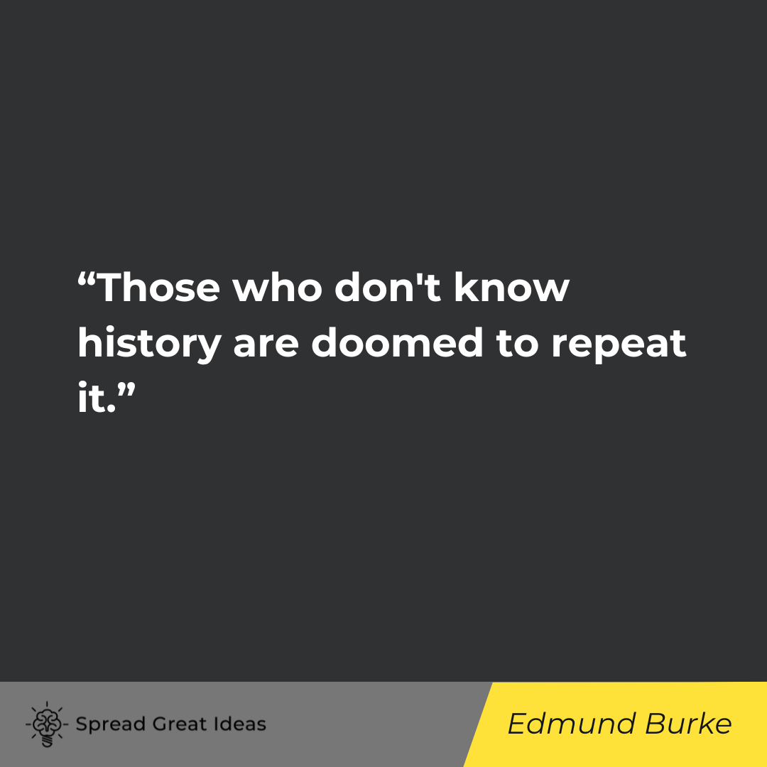 Edmund Burke quote on learning from history