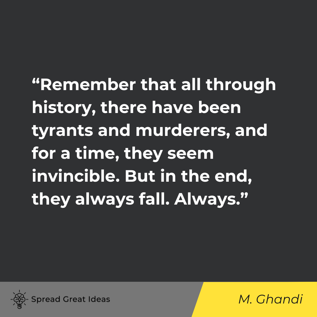 Mahatma Ghandi quote on learning from history