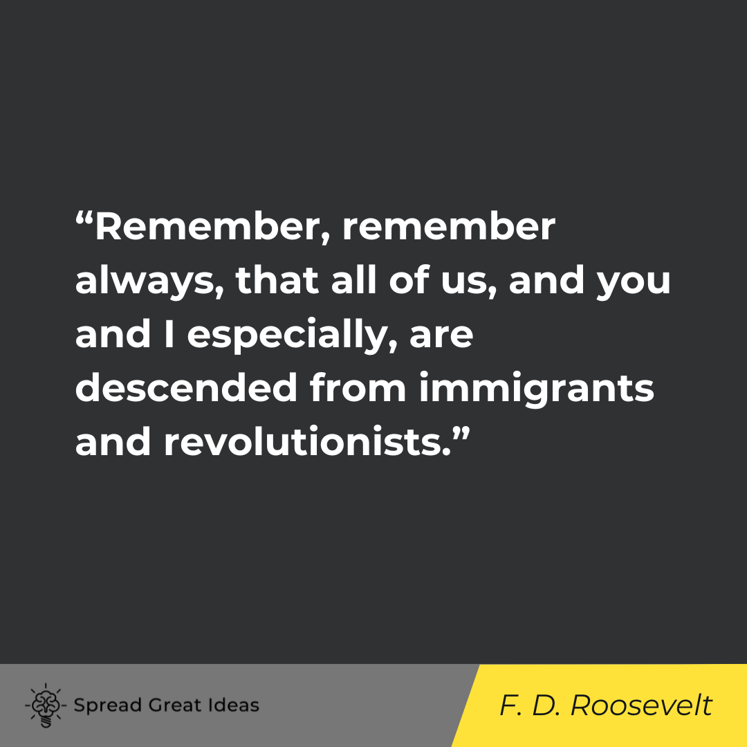 Franklin D. Roosevelt quote on learning from history