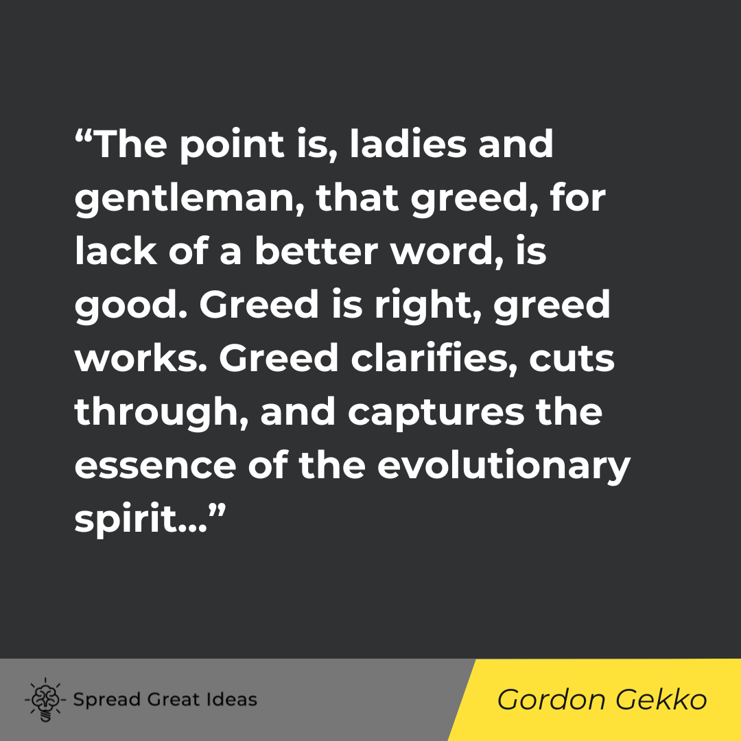 Gordon Gekko on Free Market Quotes