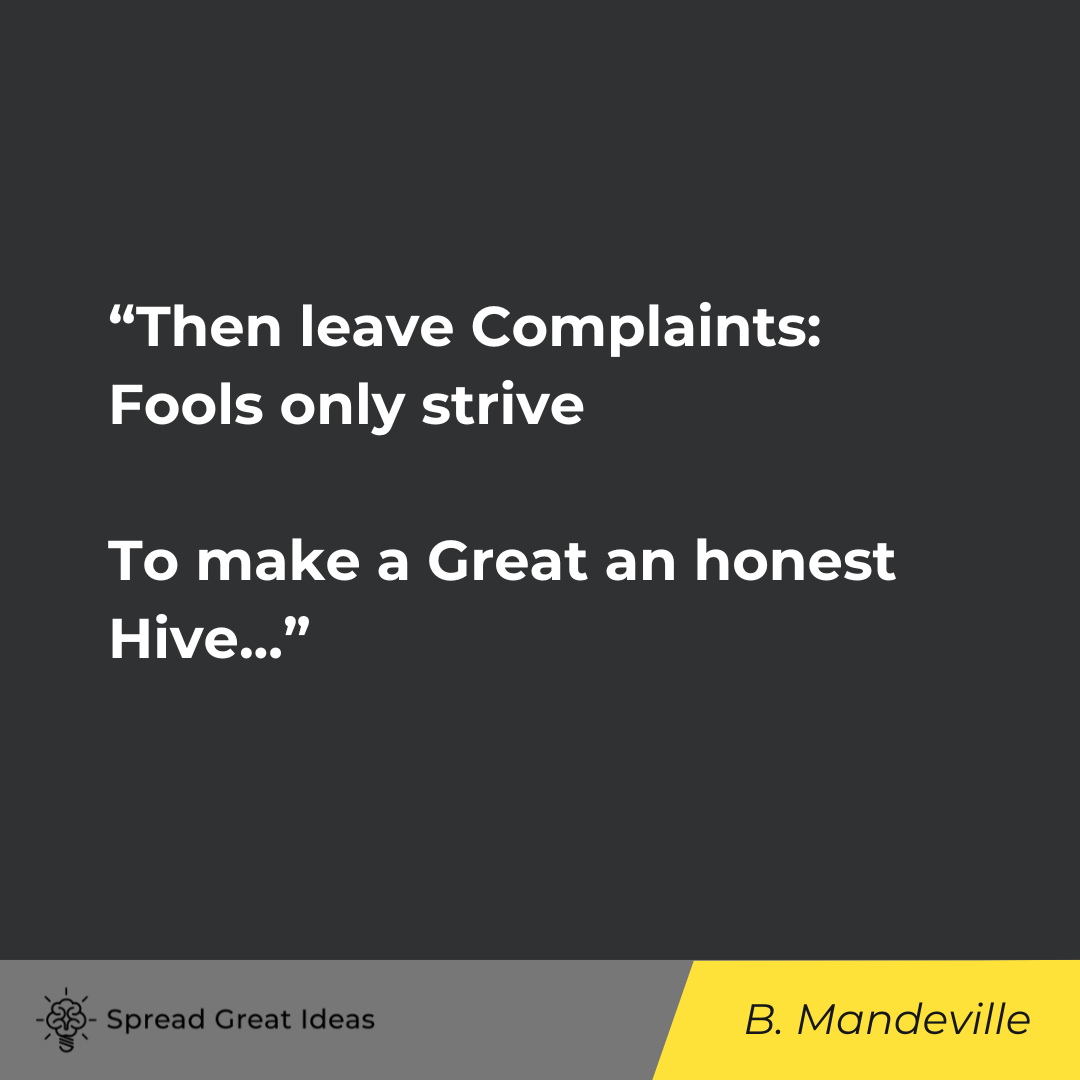 Bernard Mandeville on Free Market Quotes