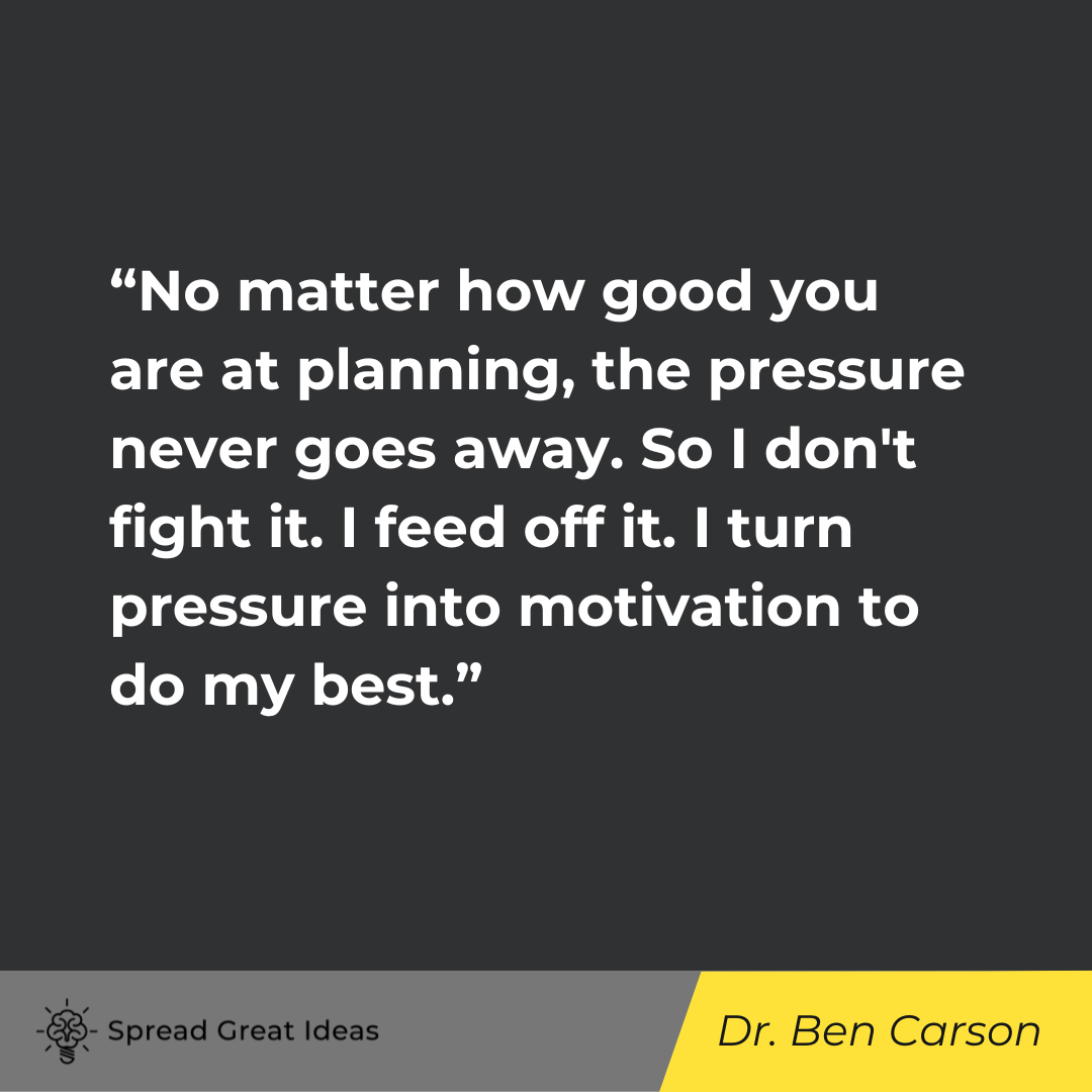 Dr. Ben Carson on Planning Quotes