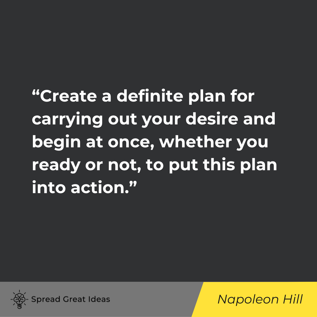 Napoleon Hill on Planning Quotes
