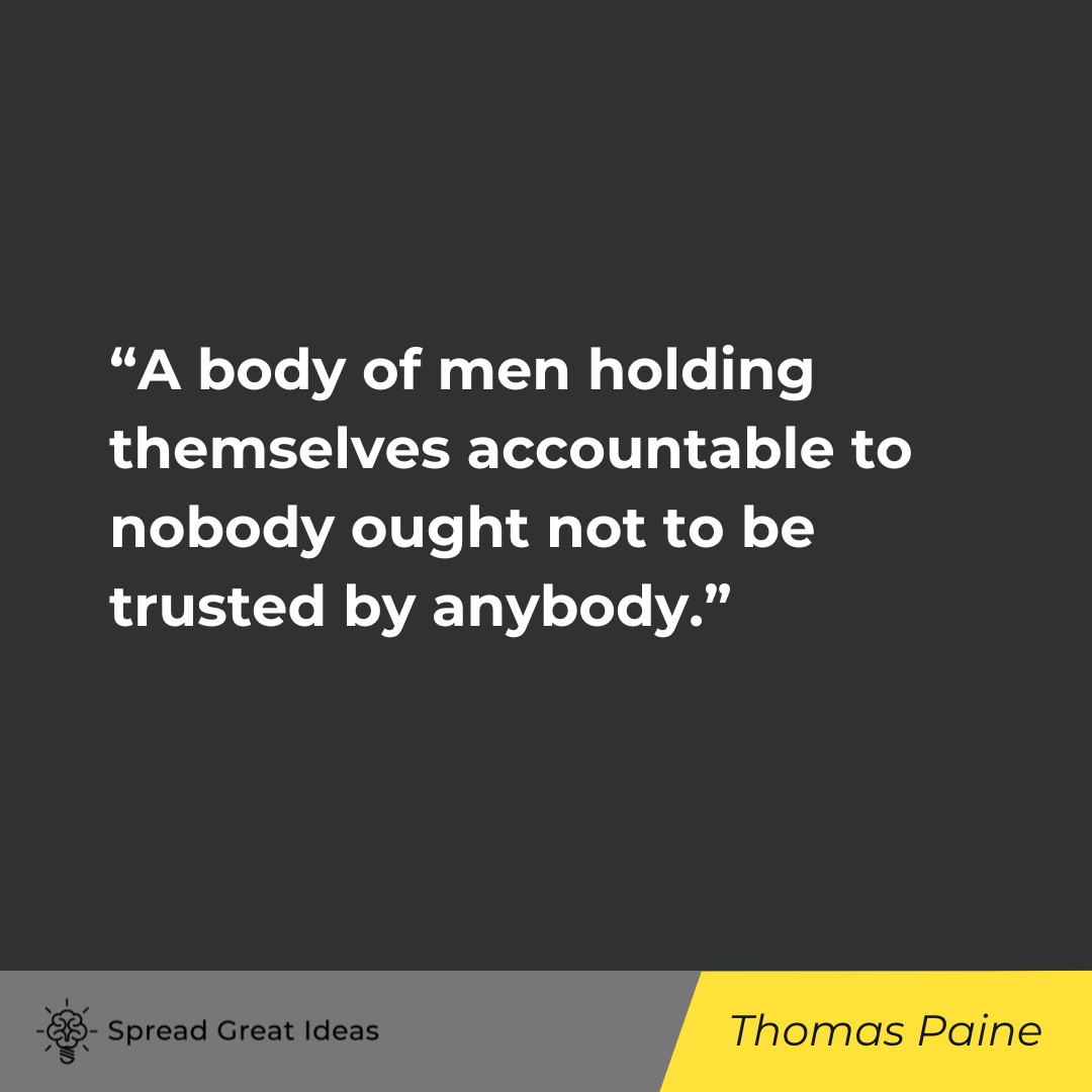 Thomas Paine on Accountability Quotes