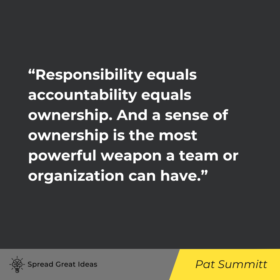 Pat Summitt on Accountability Quotes