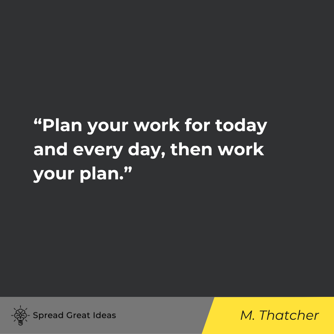 Margaret Thatcher on Planning Quotes