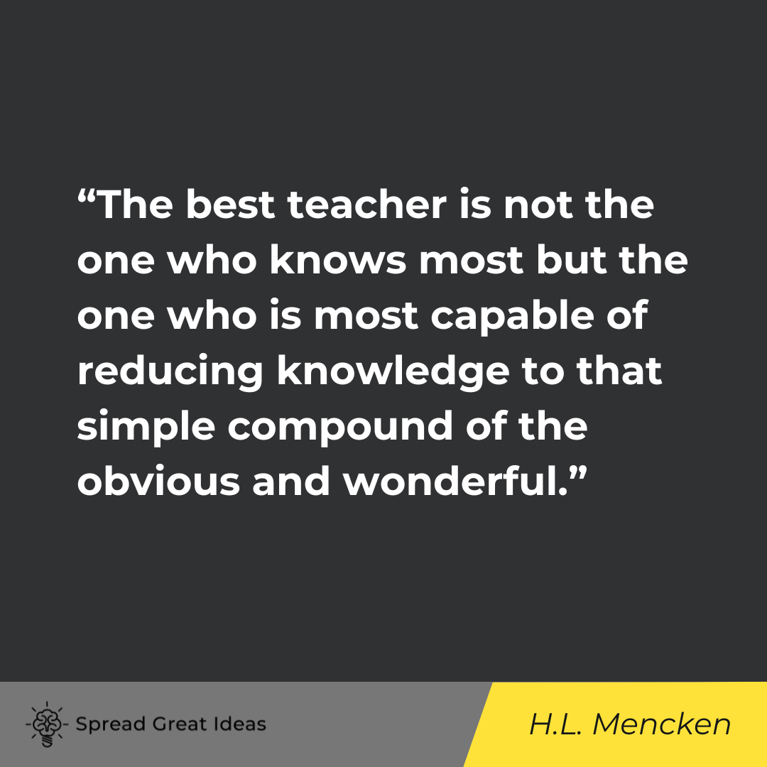H.L. Mencken on Mentorship Quotes