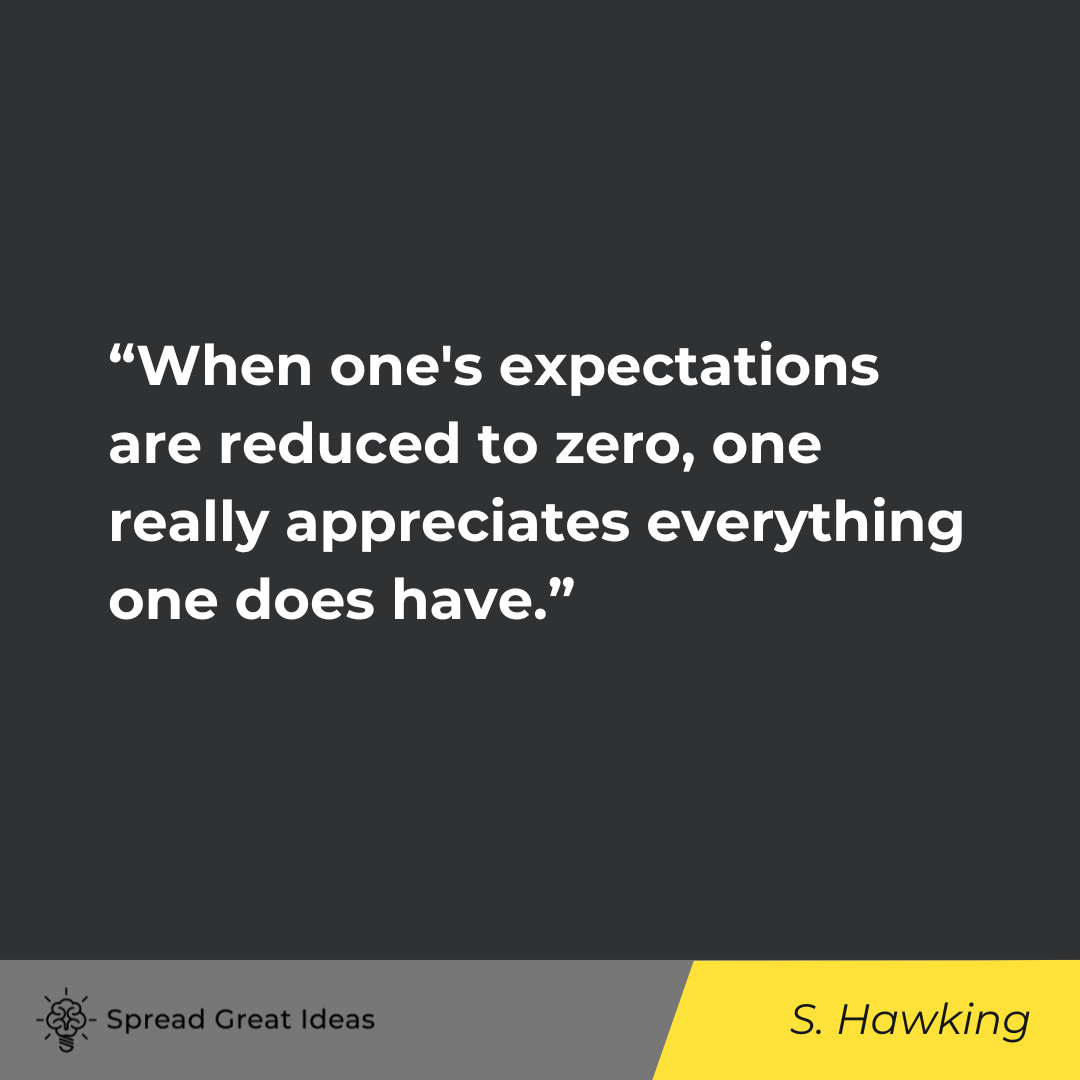 Stephen Hawking on Expectation Quotes