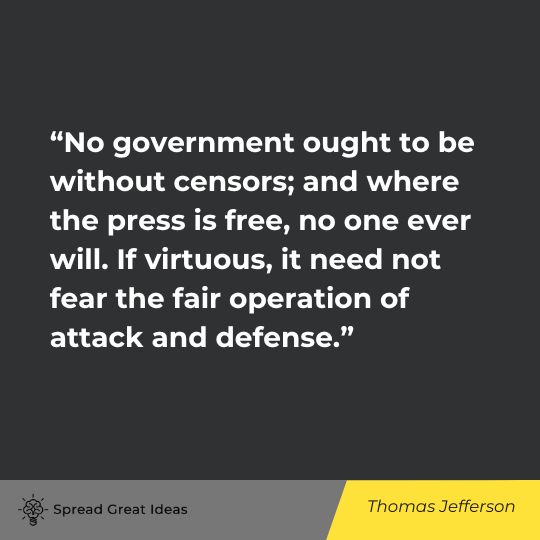 thomas Jefferson Quote on Censorship