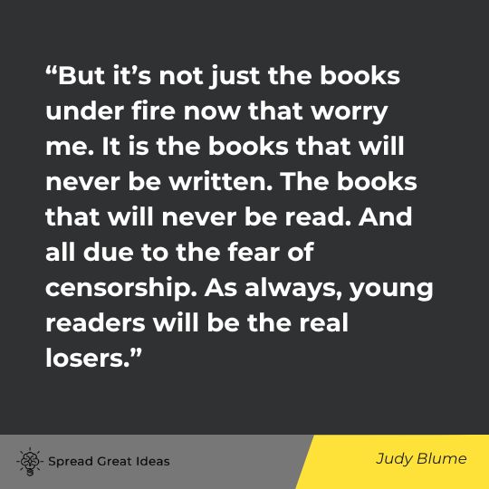 Judy Blume Quote on Censorship