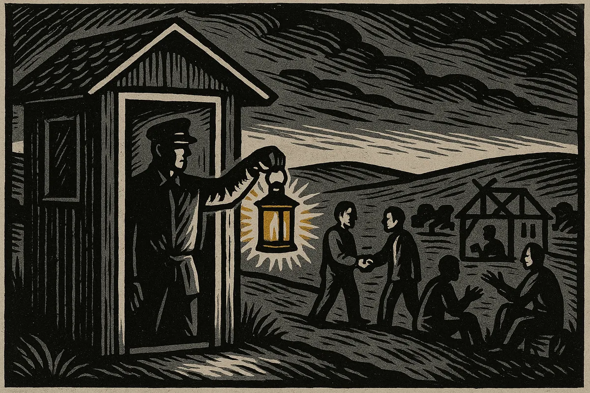 Minarchist editorial illustration