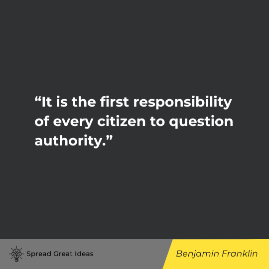 Benjamin Franklin Quote on Civil Disobedience
