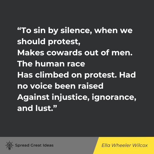 Ella wheeler Wilcox Quote on Civil Disobedience