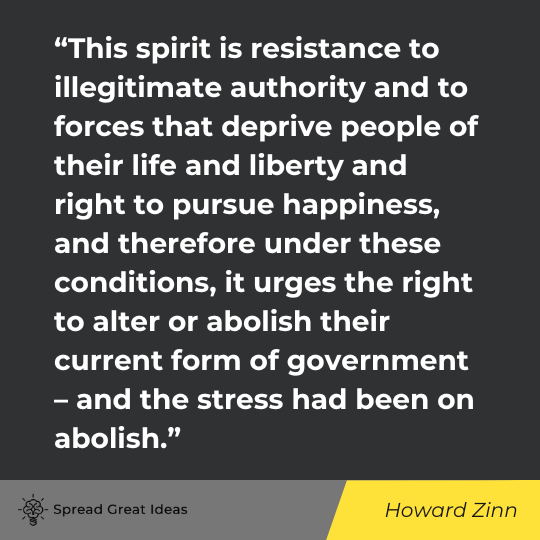 Howard Zinn Quote on Civil Disobedience