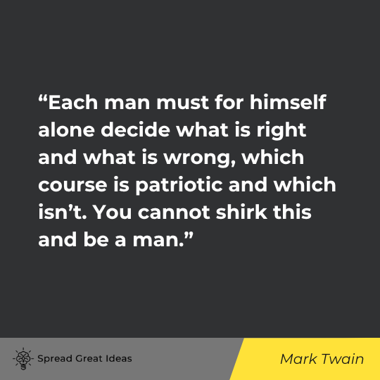 Mark Twain Quote on Civil Disobedience