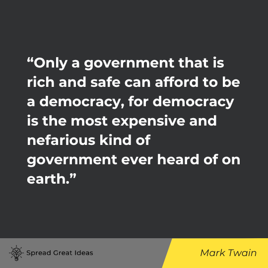Mark Twain Quote on Democracy