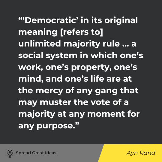 Ayn Rand Quote on Democracy